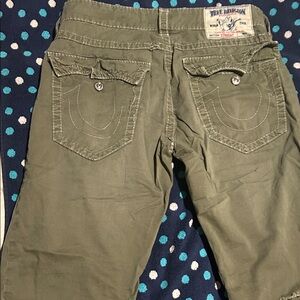 True Religion Men's Green Relaxed Jeans